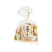 Colorful animal-shaped biscuit bag with mixed cookie pieces inside, sealed in plastic