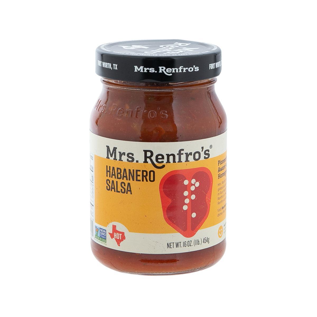 Mrs. Renfro's Habanero Salsa jar (Hot), 454g glass container