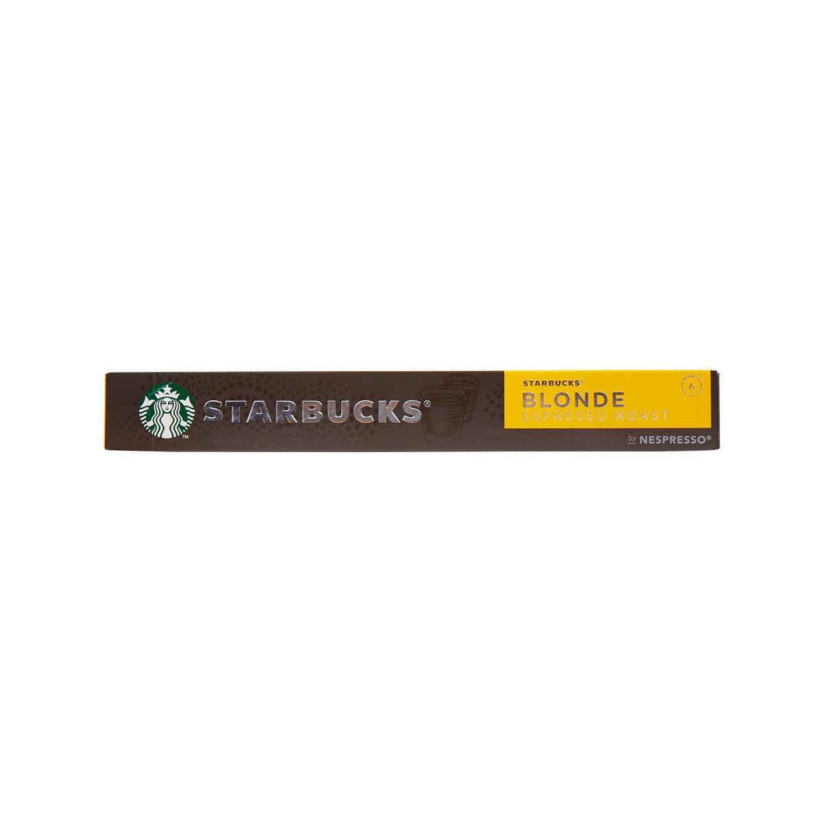 STARBUCKS Blonde Espresso Roast coffee capsule box, front view