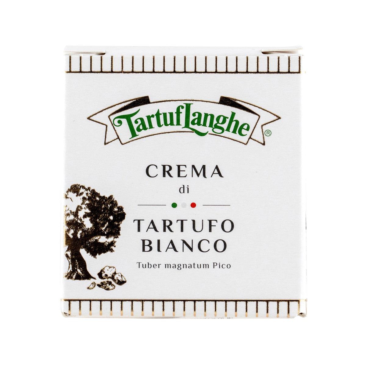 TartuLanghe white truffle cream package with front label and truffle illustration