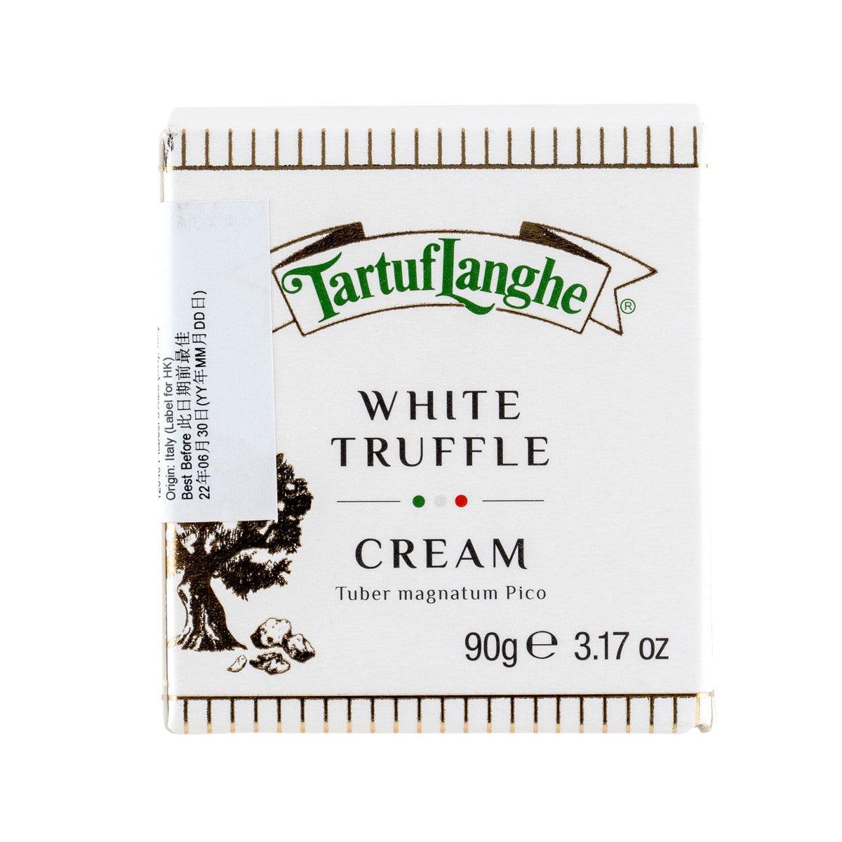 TartuLanghe white truffle cream box showing 90 g 3.17 oz and logo