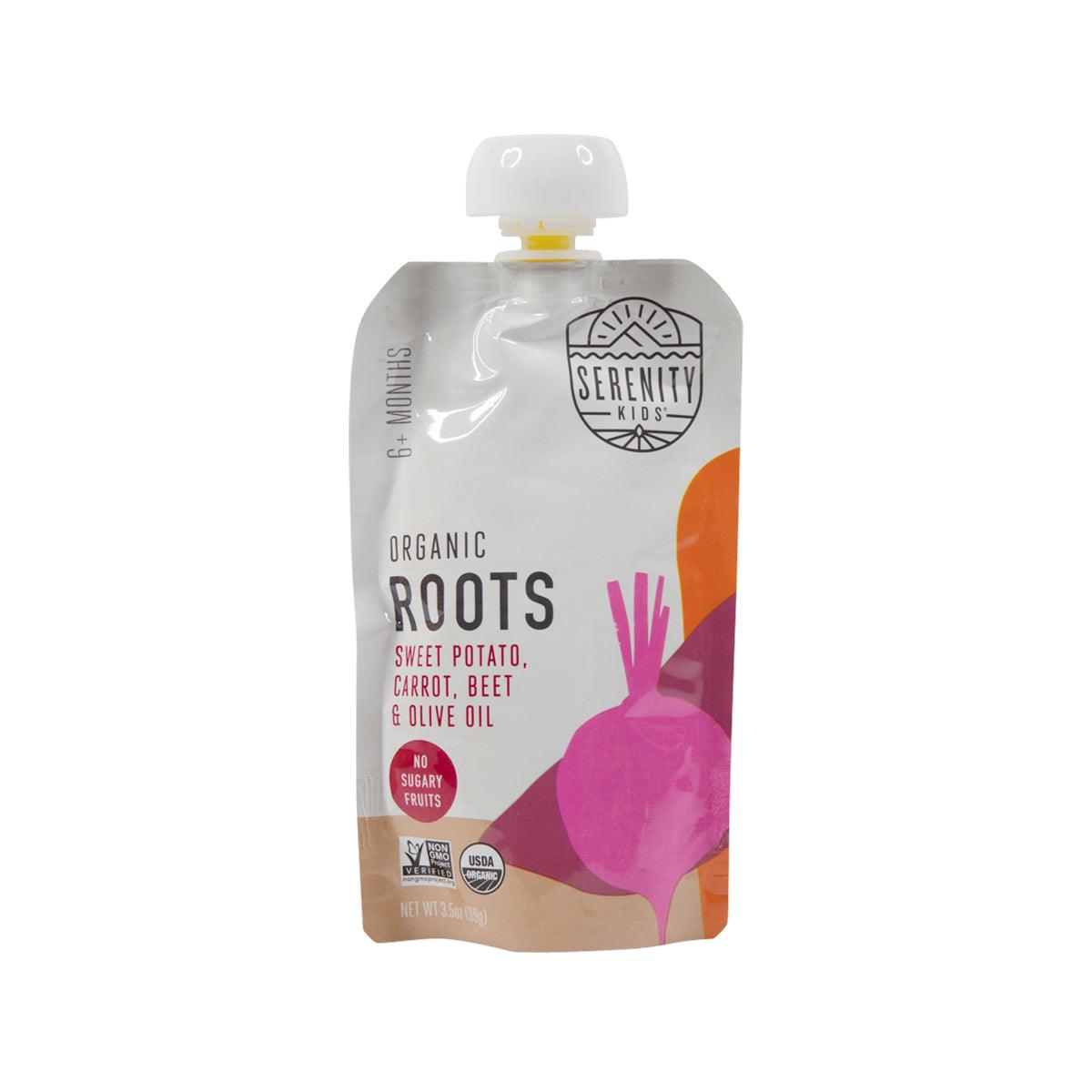 Organic roots baby food pouch with sweet potato, carrot, beet & olive oil, 99g