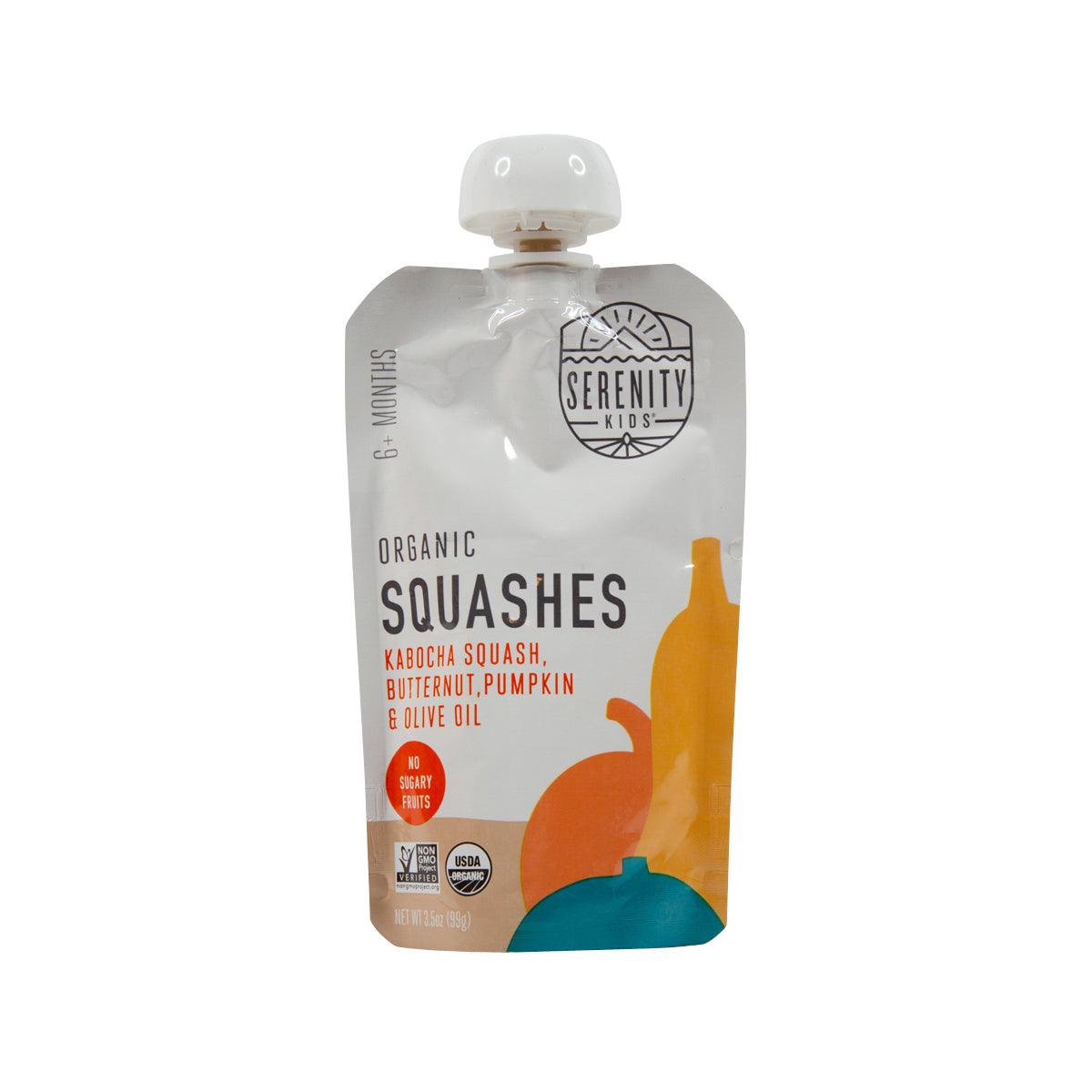 Serenity Kids organic squashes baby food pouch with pumpkin and olive oil, 99g