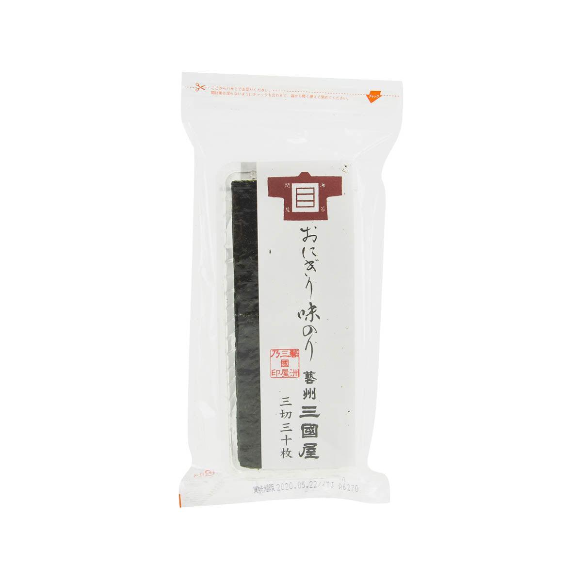 MIKUNIYA seasoned nori seaweed, 1/3 cut, sealed pouch with dark sheets