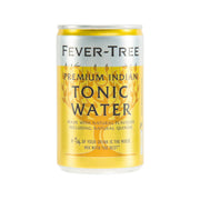 FEVER-TREE Indian tonic water can with yellow label and gold top ring