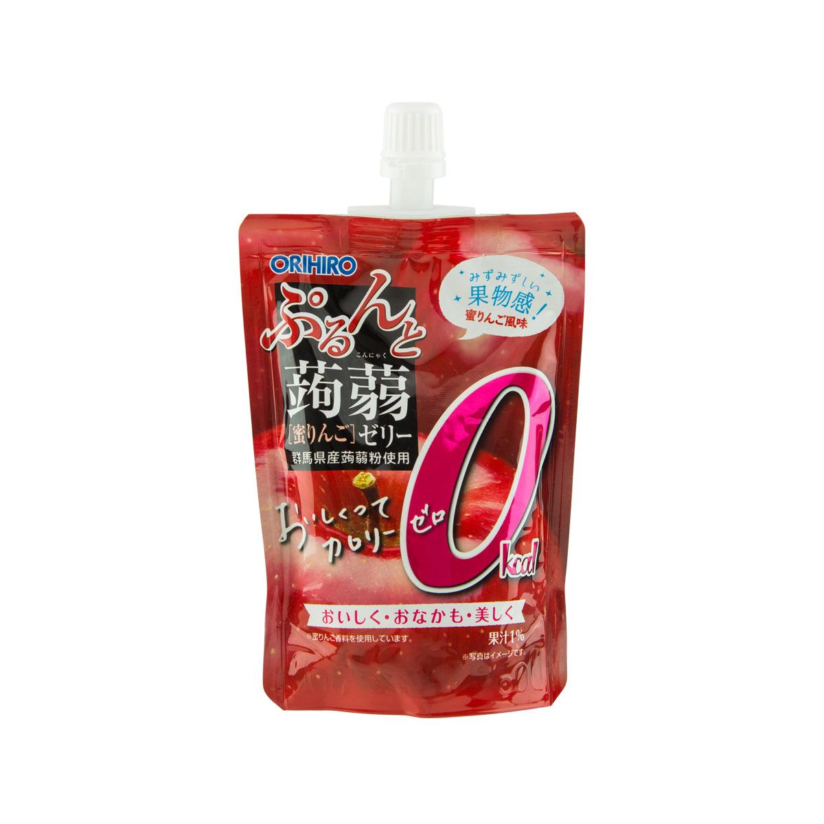 ORIHIRO konjac jelly drink pouch, red honey-apple flavor, 130g