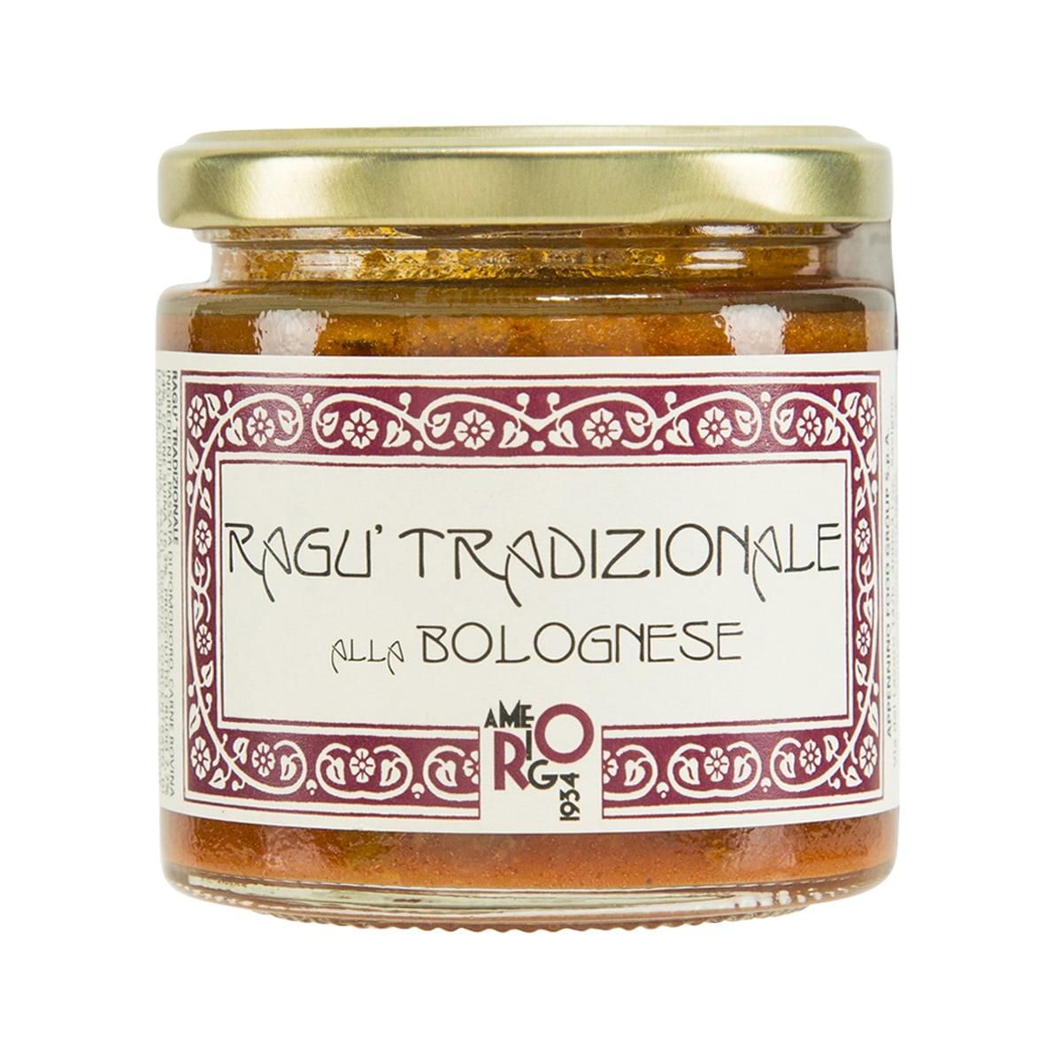 AMERIGO traditional Bolognese meat sauce jar, 200g, front label