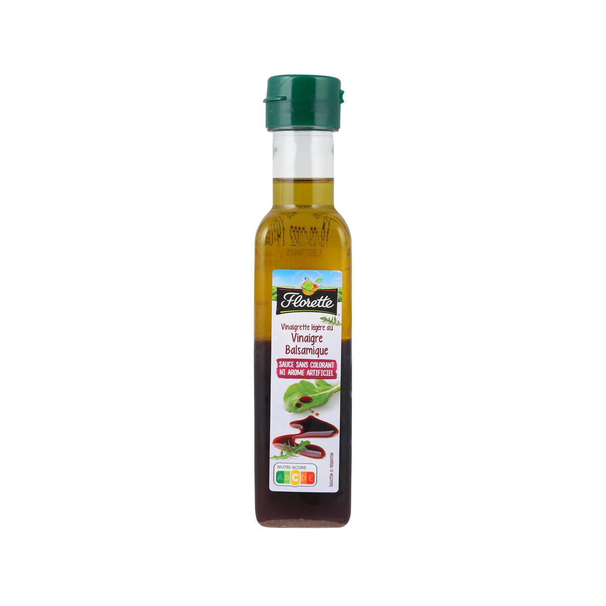 FLORETTE French balsamic vinaigrette bottle with green cap, 175 mL