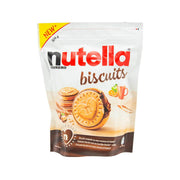 Nutella biscuits pouch, 304 g, with printed cookies and hazelnut cocoa spread