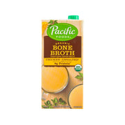 Organic chicken bone broth carton, PACIFIC FOODS chicken-unsalted, 9g protein