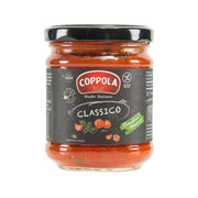 COPPOLA Classico tomato and basil pasta sauce in glass jar with black lid