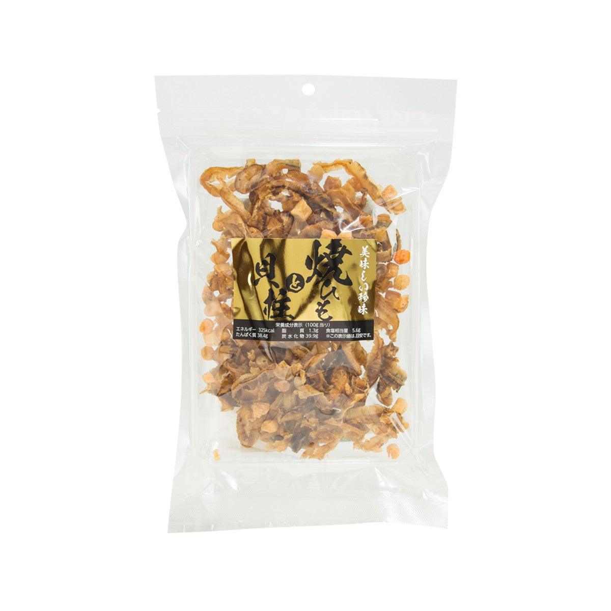 OKABE dried scallop strings in clear stand-up bag, 120g