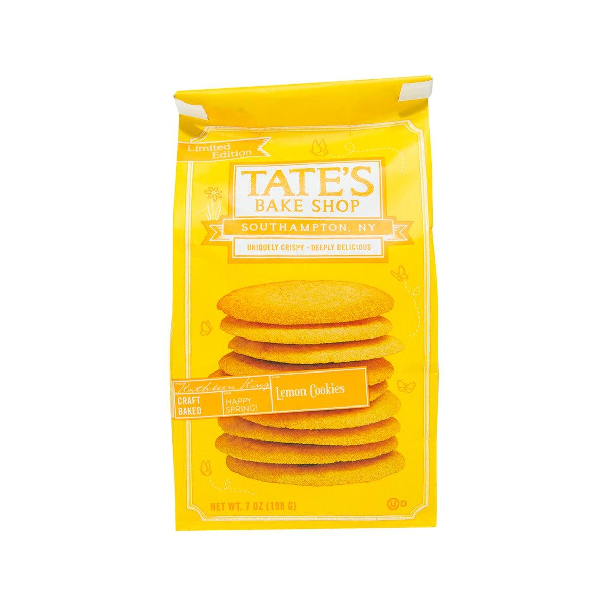 Lemon cookie bag with stack of cookies on front, 198g pouch by TATE'S