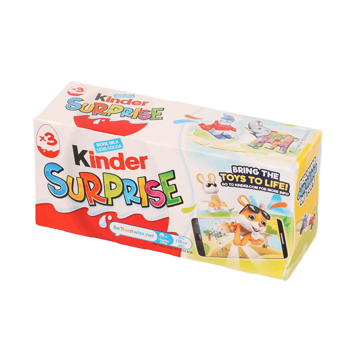 Kinder Surprise milk chocolate Easter egg multipack carton, angled front view