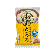 Instant freeze-dried grated yam pouch with front label, yellow and white packaging