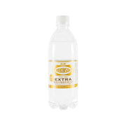 WILKINSON extra carbonated water bottle, clear 490 mL plastic with white cap.