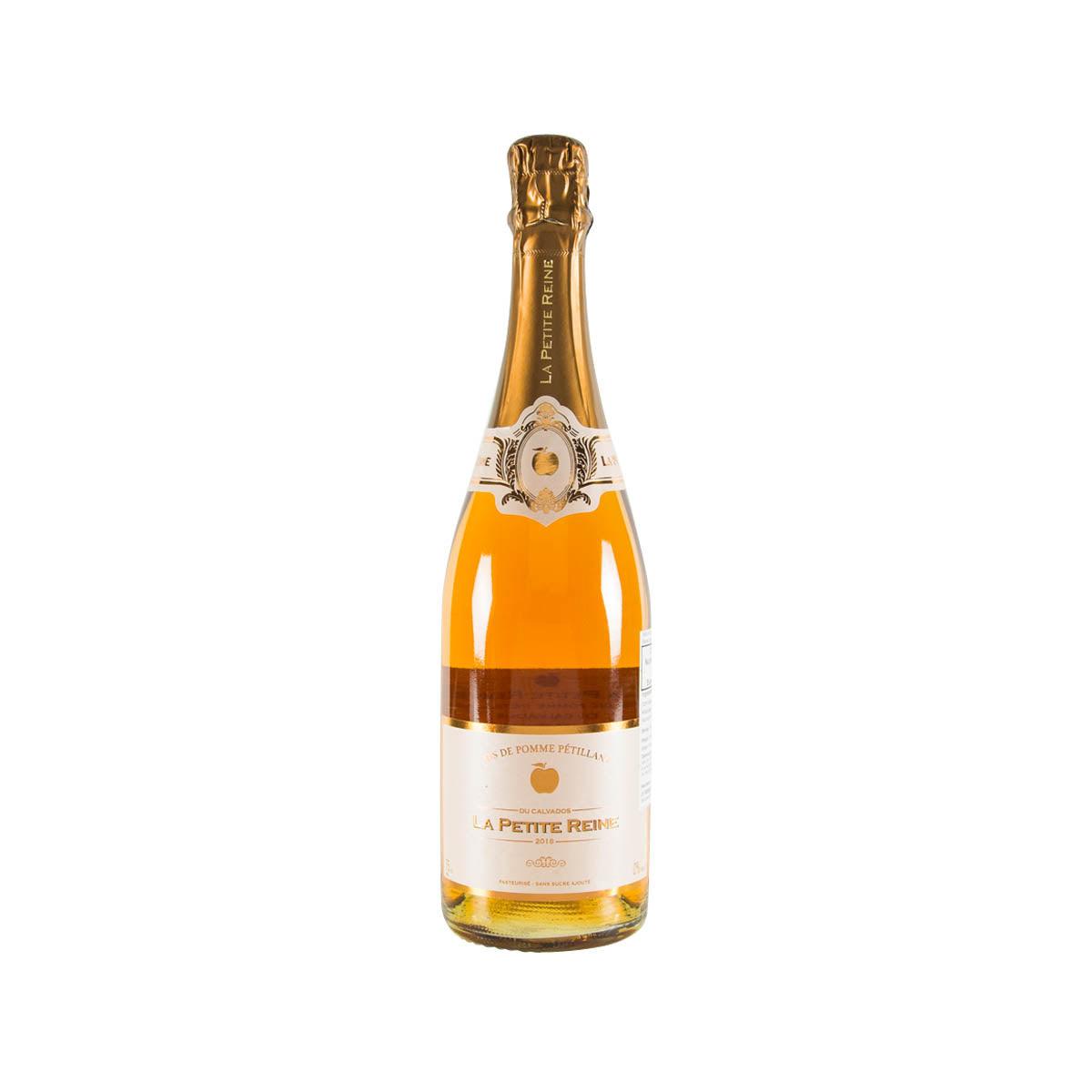 LA PETITE REINE sparkling apple juice bottle, amber glass and gold foil cap