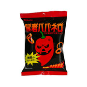 TOHATO Tyrant habanero potato ring snack bag, red and black devil graphic