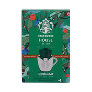 Starbucks Origami House Blend pour over coffee bags, medium roast, green patterned box