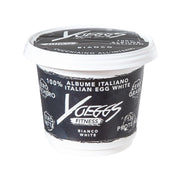 YOEGGS plain egg-white yogurt alternative tub with white lid and black label