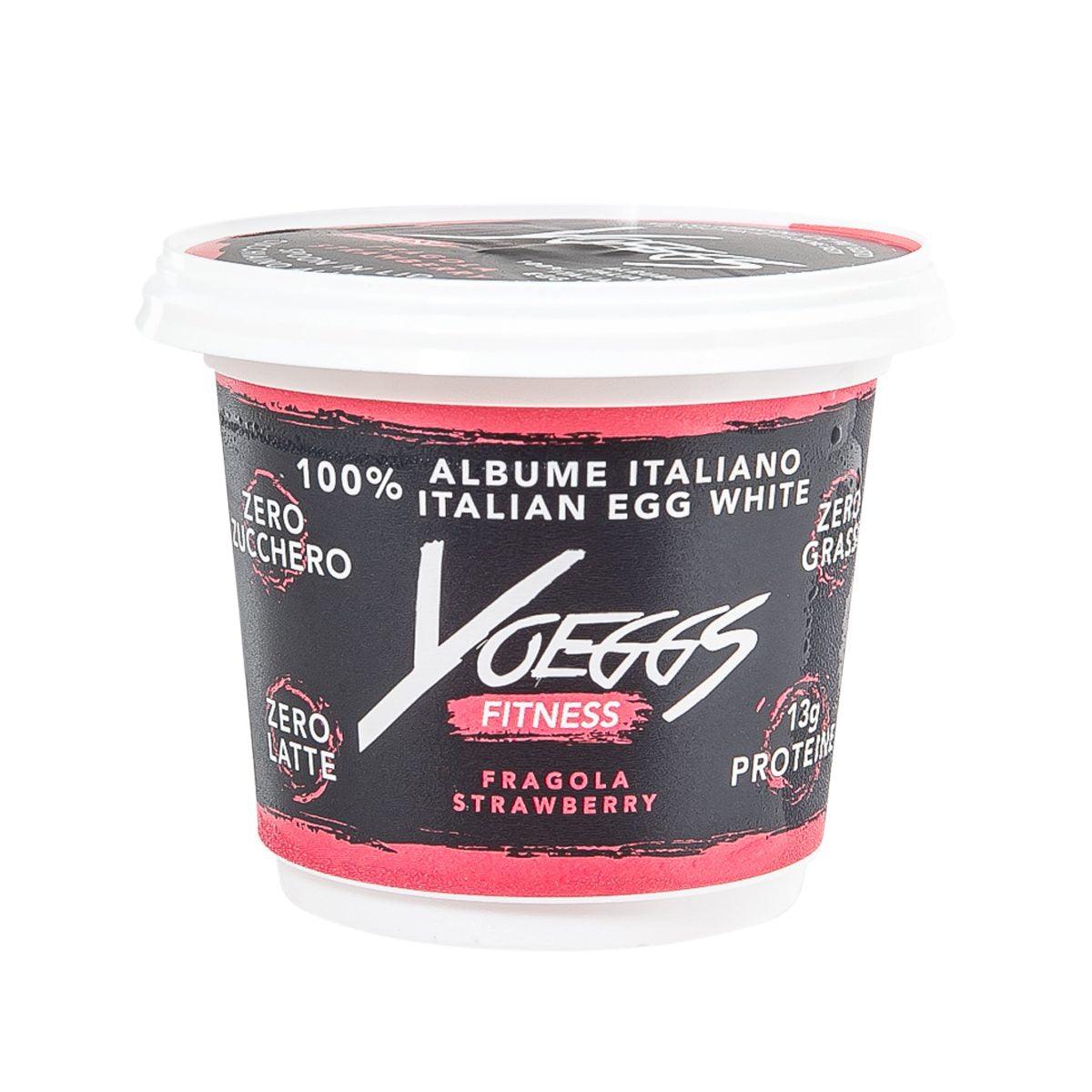 Strawberry yogurt alternative tub with white lid and black label with pink accents