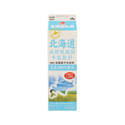 Low-fat milk beverage carton, 1000 mL, front panel with blue landscape graphics