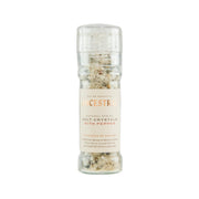 ANCESTRAL natural spring salt crystals with pepper in clear grinder bottle