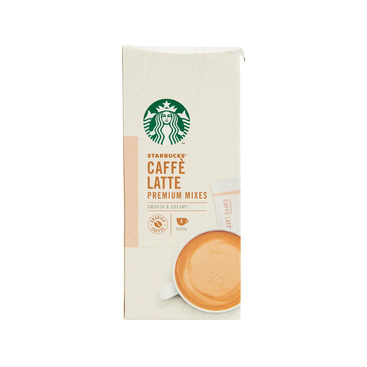 Starbucks Caffe Latte instant coffee mix box front with cup graphic