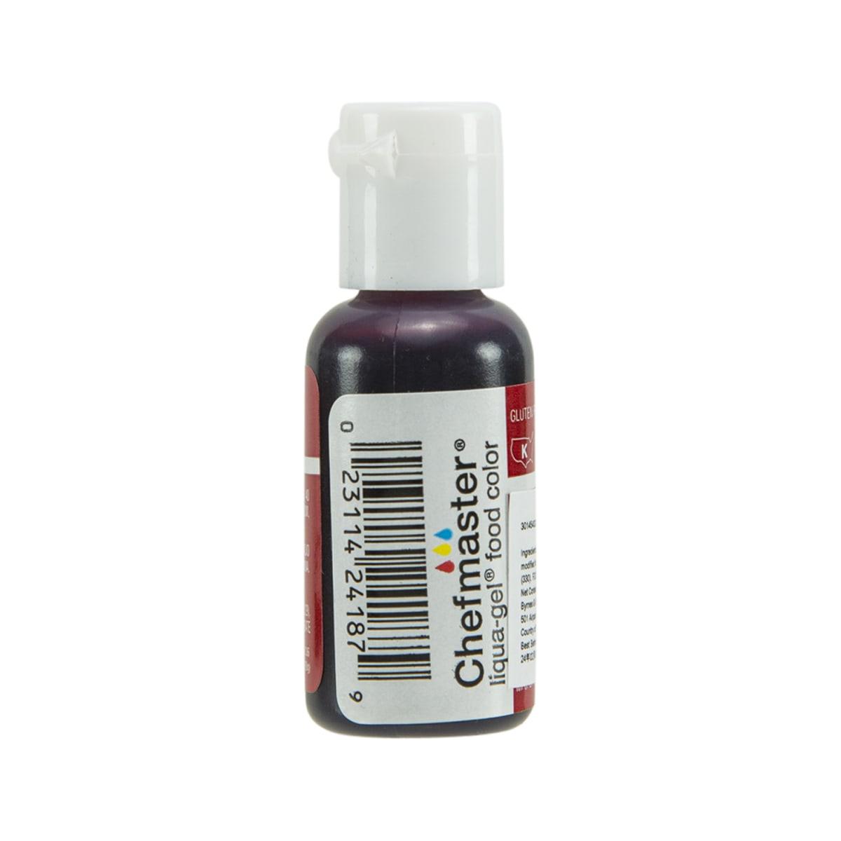 CHEFMASTER food coloring Liqua-Gel bottle with barcode label, Super Red