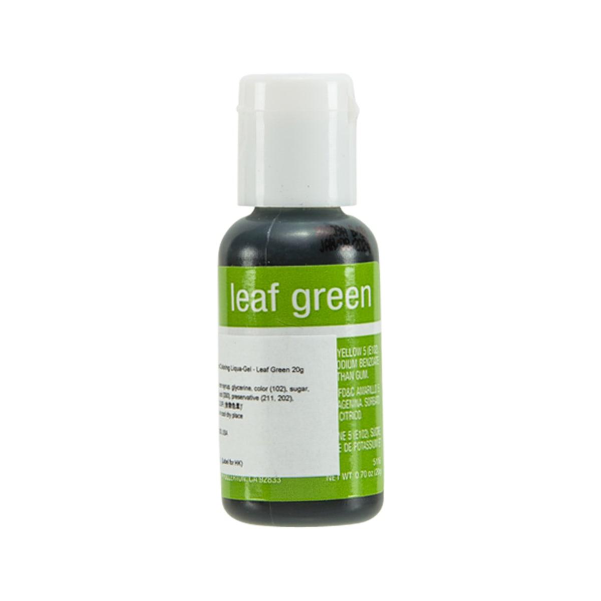 Food coloring gel bottle, Leaf Green, 20 g with white screw cap