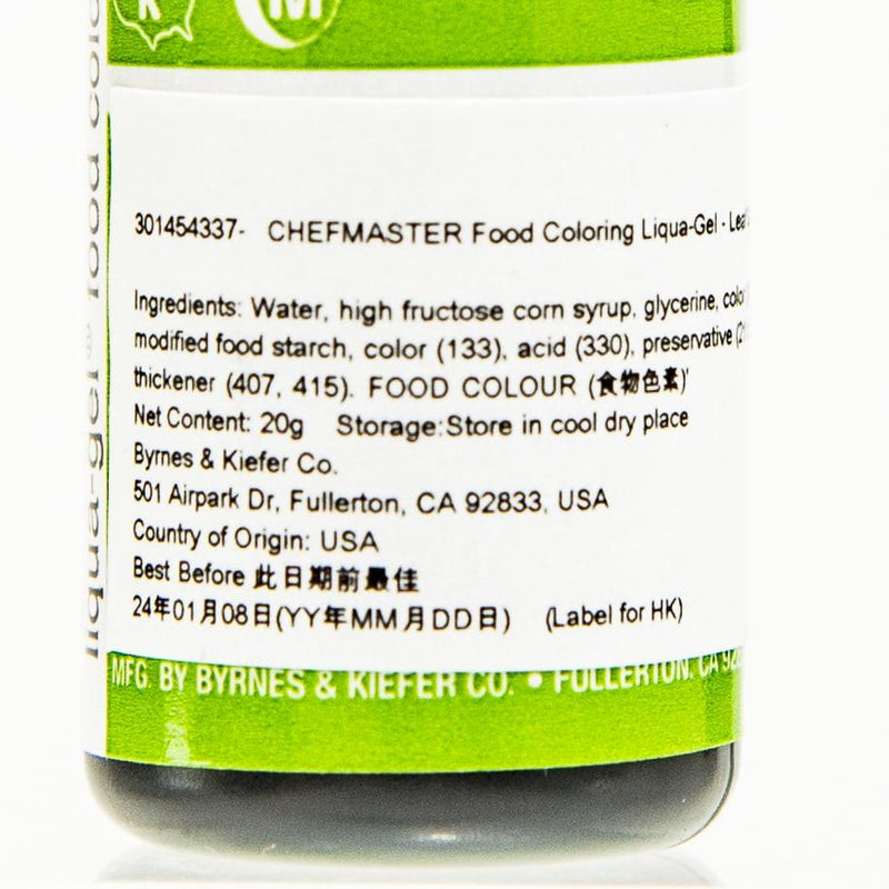 CHEFMASTER Food Coloring Liqua-Gel - Leaf Green  (20g)