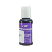 Violet Liqua-Gel food coloring bottle with white screw cap, 20 g