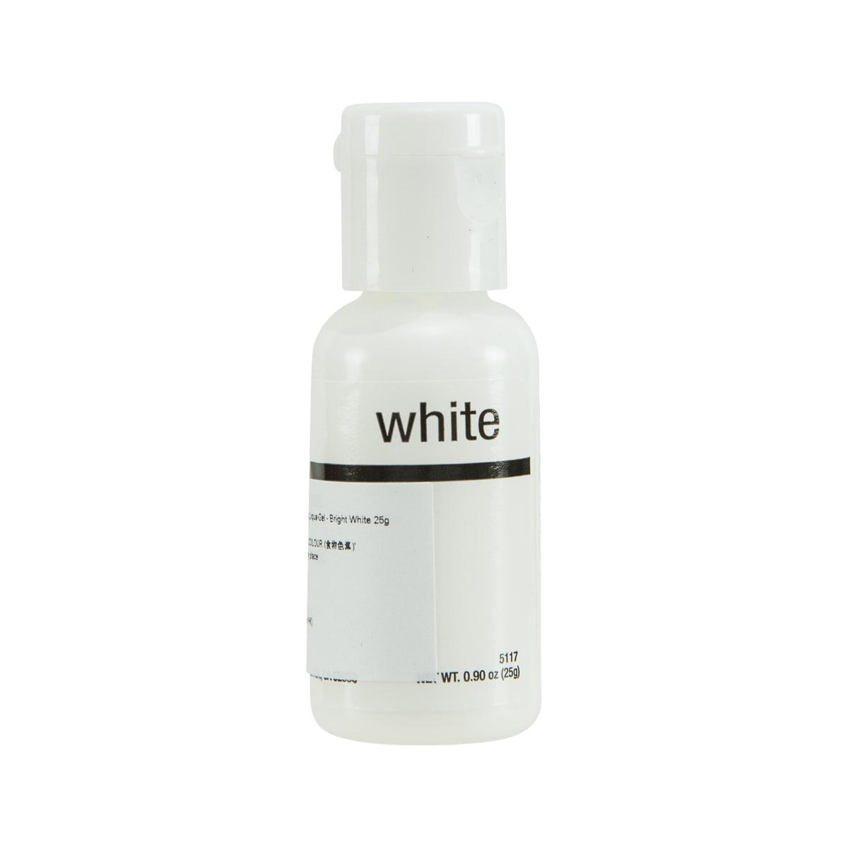 CHEFMASTER Liqua-Gel bright white food coloring gel bottle, 25g, with flip-top cap