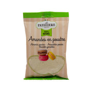 Almond powder pouch, La Pateliere brand, front label
