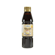 LA PATELIERE vanilla flavor syrup bottle, 250 mL, amber liquid with gold cap
