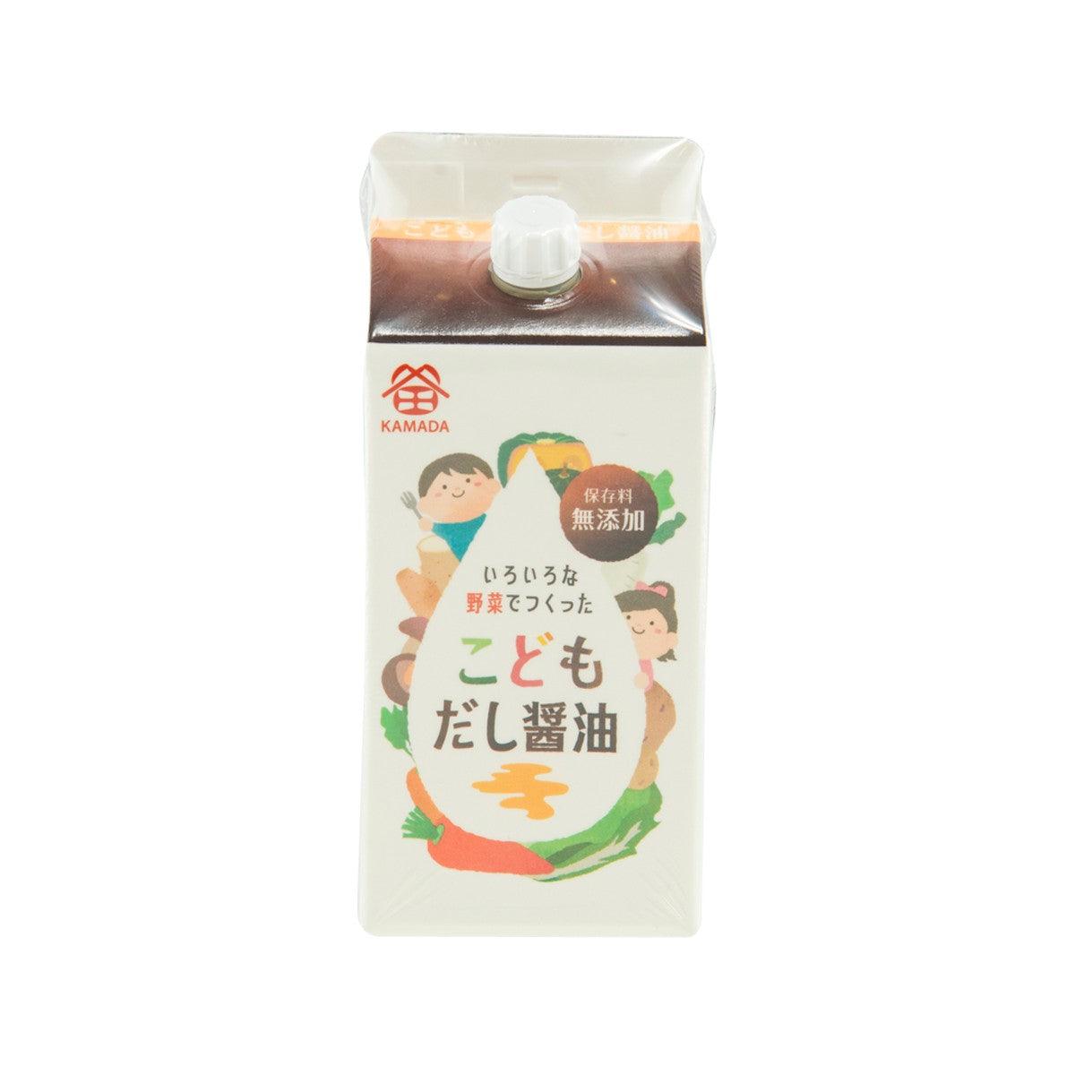 KAMADA children's soy sauce with vegetable stock pouch, white, with screw cap