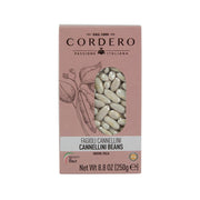 Cordonero cannellini bean carton with front window showing white beans, 250 g