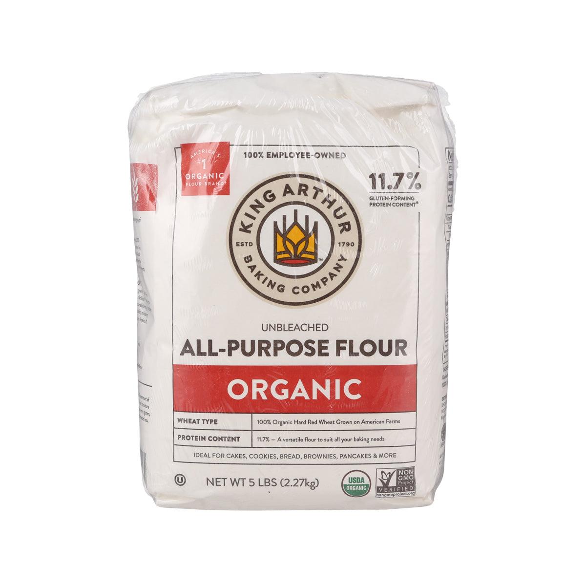 KING ARTHUR all-purpose flour bag, unbleached organic, 2.27kg (5 lb)