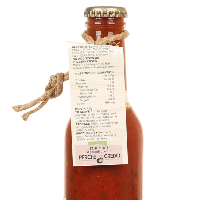 CITYSUPER X PERCHE CI CREDO Organic Tomato Sauce with Chilli  (260g)