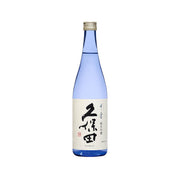 KUBOTA Junmai Ginjo sake bottle with gold screw cap and blue-tinted glass