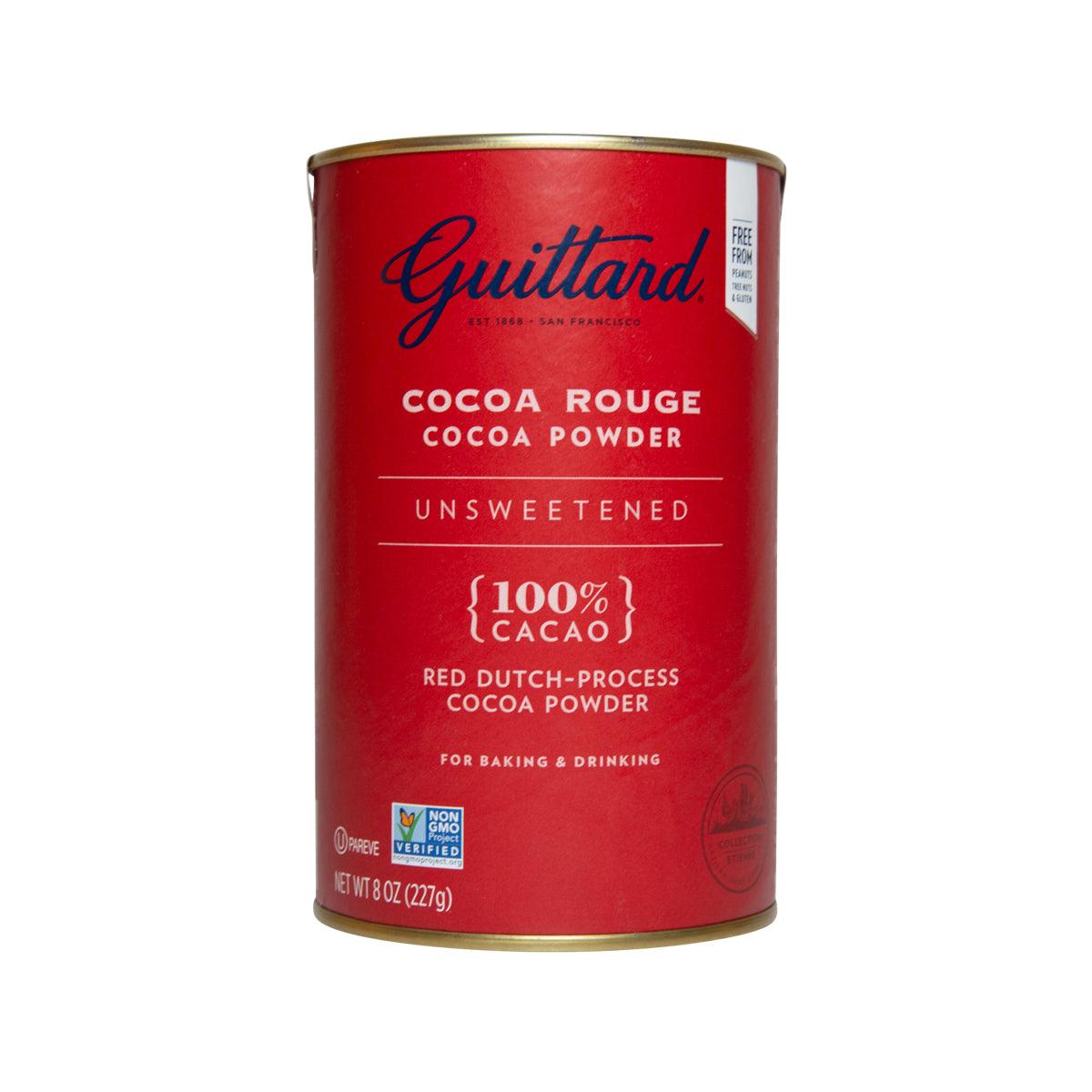 GUITTARD red cocoa powder can, unsweetened 100% cocoa (227g) for baking