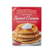 KRUSTEAZ Sweet Cream complete pancake mix box, light & fluffy, net wt 737 g