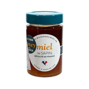 MAISONDUMIEL fir tree honey jar with blue lid and brown honey
