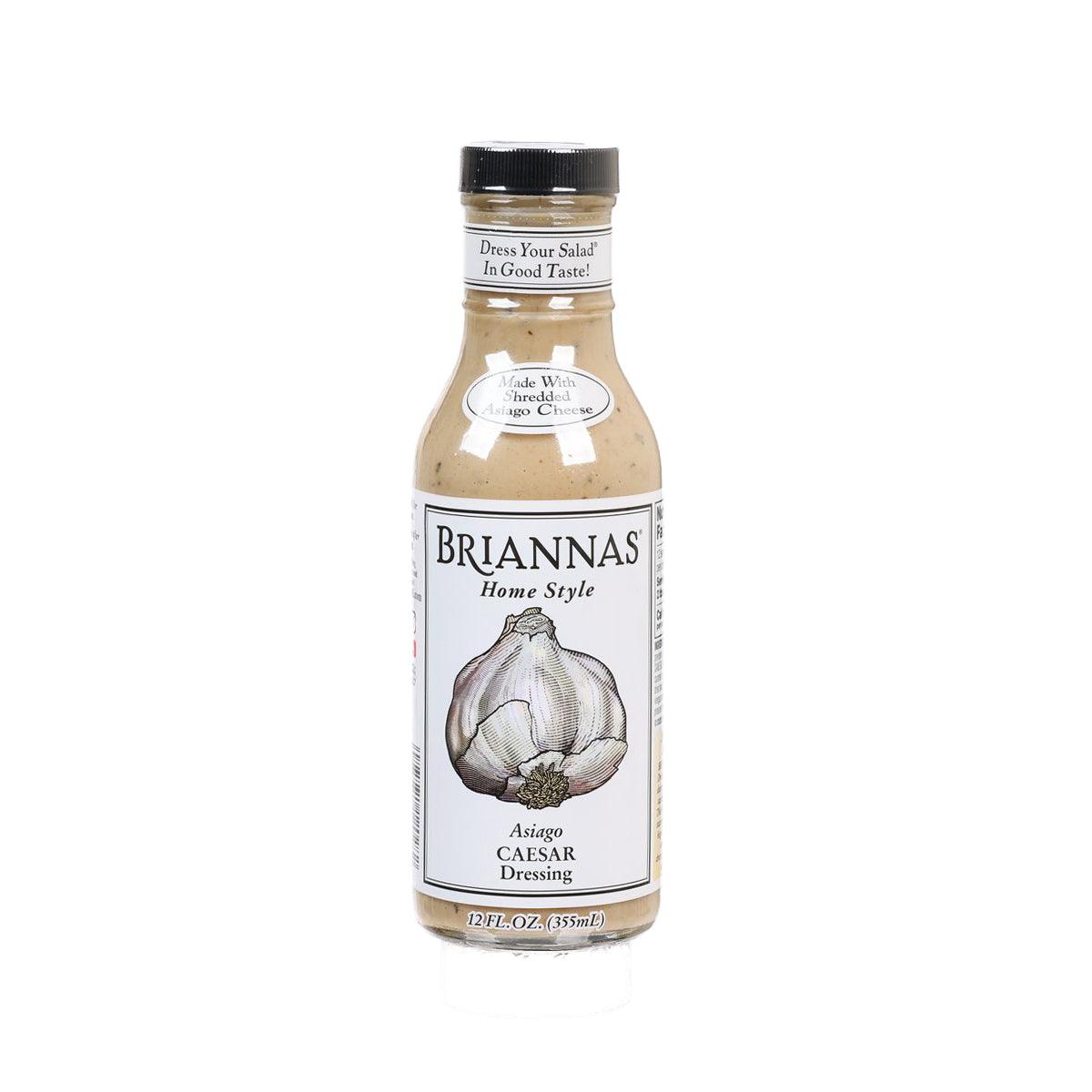 BRIANNA'S Asiago Caesar dressing bottle, 355 mL with black cap