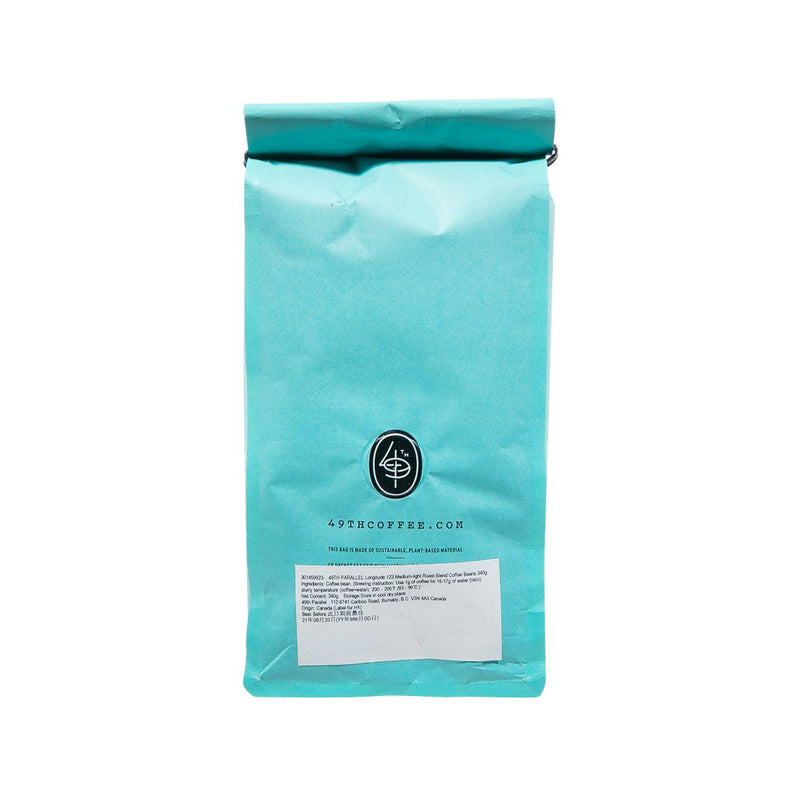 49TH PARALLEL Longitude 123 Medium-light Roast Blend Coffee Beans  (340g)