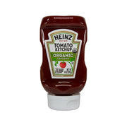 HEINZ Organic tomato ketchup bottle with front label and white flip-top cap
