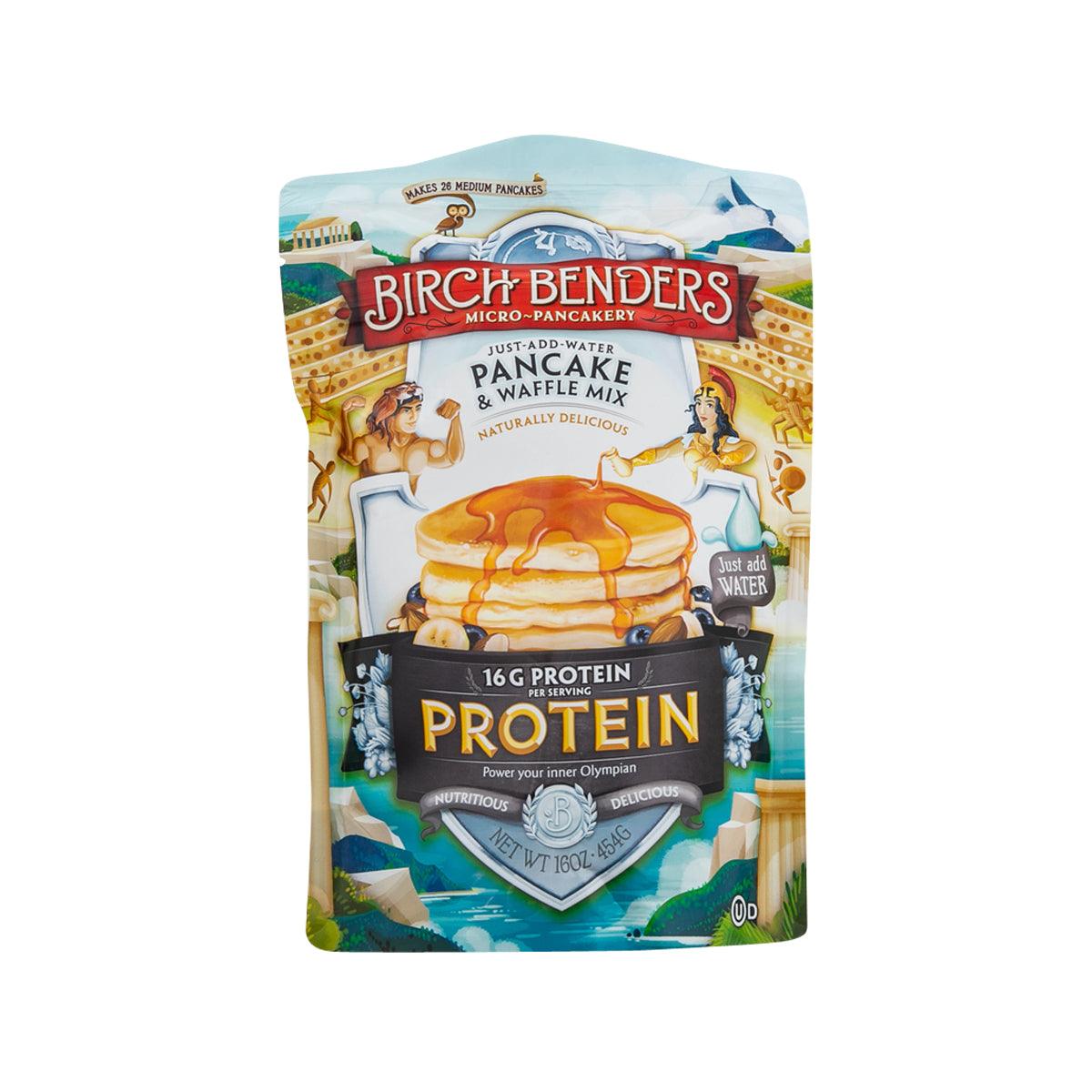 BIRCH BENDERS Protein pancake and waffle mix pouch, 454 g