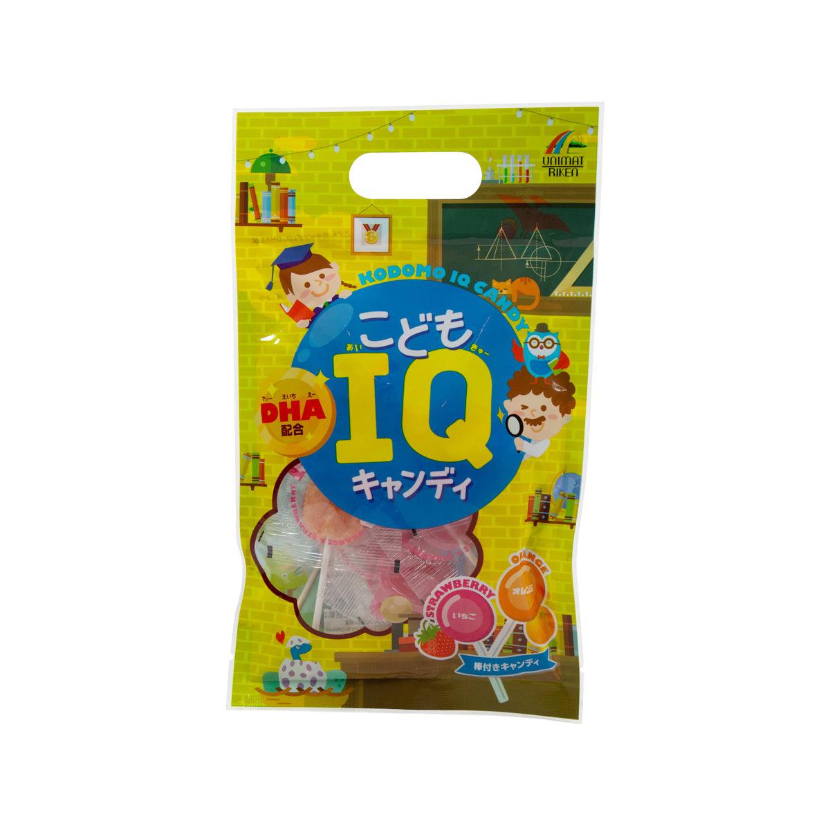 Children's IQ candy pouch with strawberry and orange front graphics