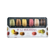 CHATEAU BLANC macarons box with 12 assorted colored macarons, 144 g