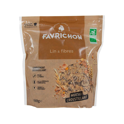 FAVRICHON Organic Flax & Fiber Muesli, 400g
